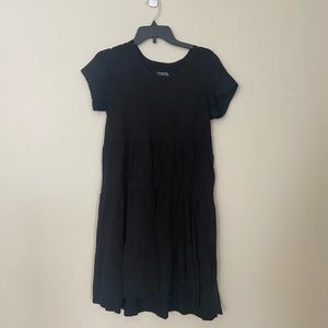 Black tiered midi dress size S